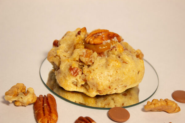 cookie caramel beurre salé maison, cœur fondant caramel