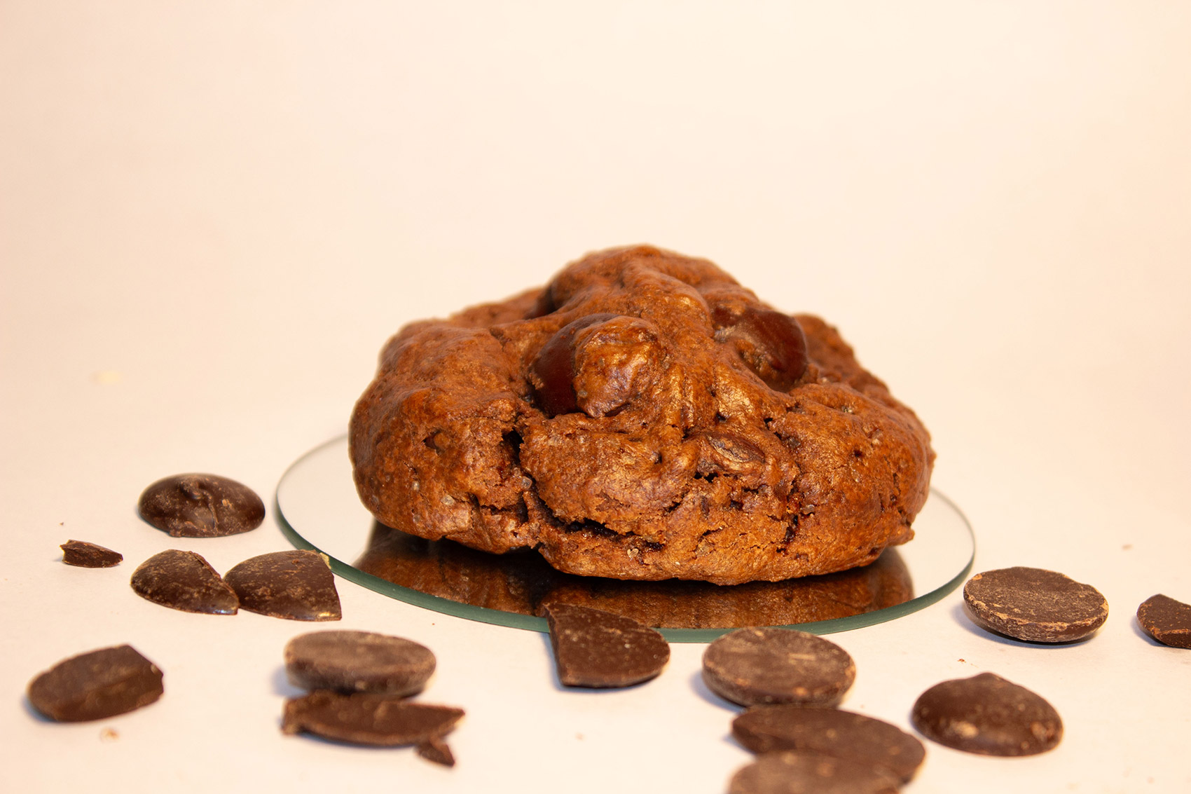 cookie chocolat maison, cลur fondant chocolat