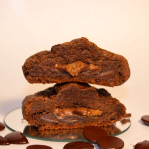 cookie chocolat maison, cœur fondant chocolat