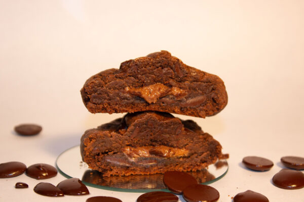 cookie chocolat maison, cœur fondant chocolat