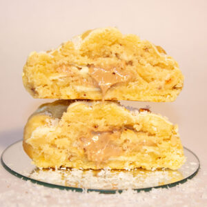 cookie coco maison, cœur fondant coco et noisette